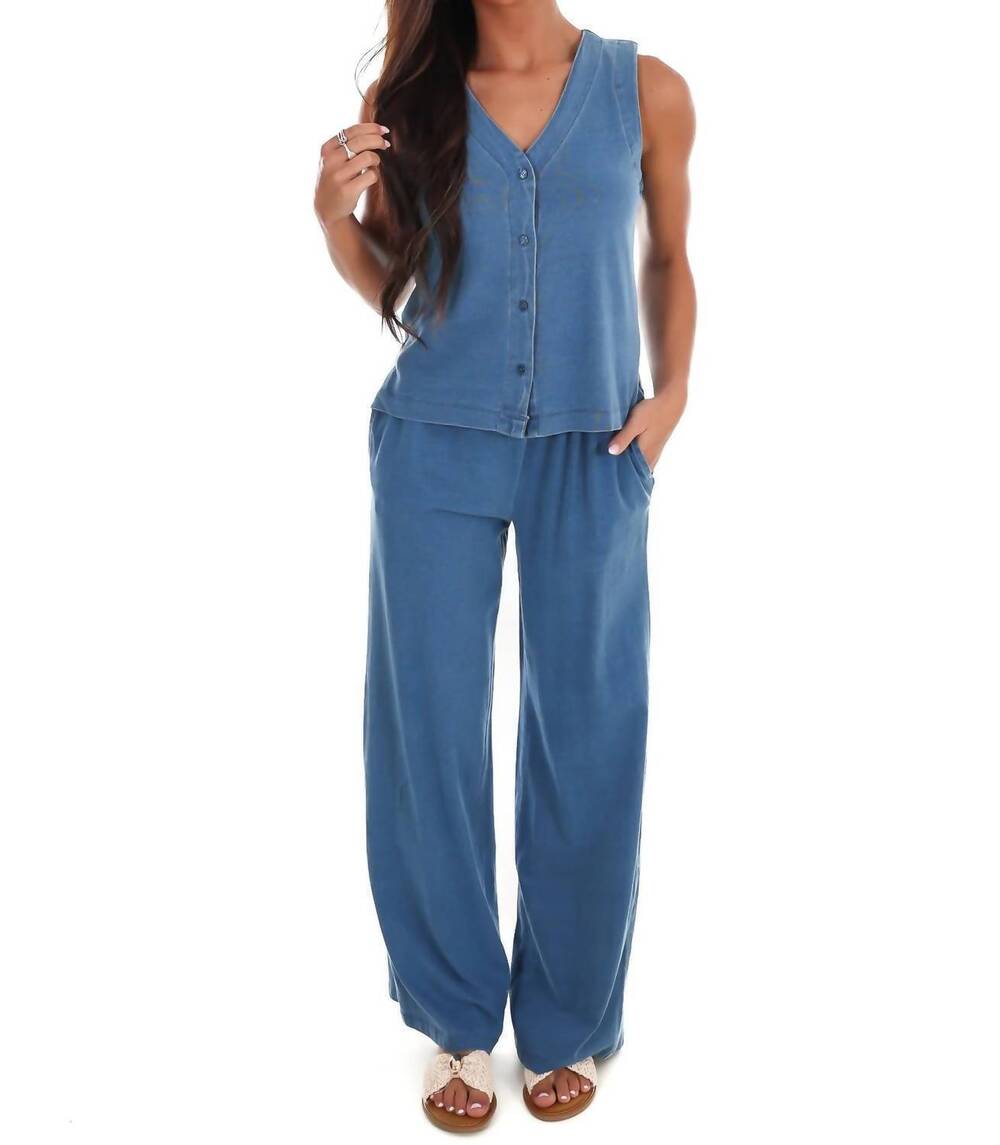 NEW BLU PEPPER true fit two piece set in dark denim